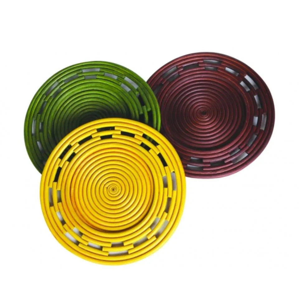 Rattan Charger Plate With Unique Weave Pattern Vietnam
