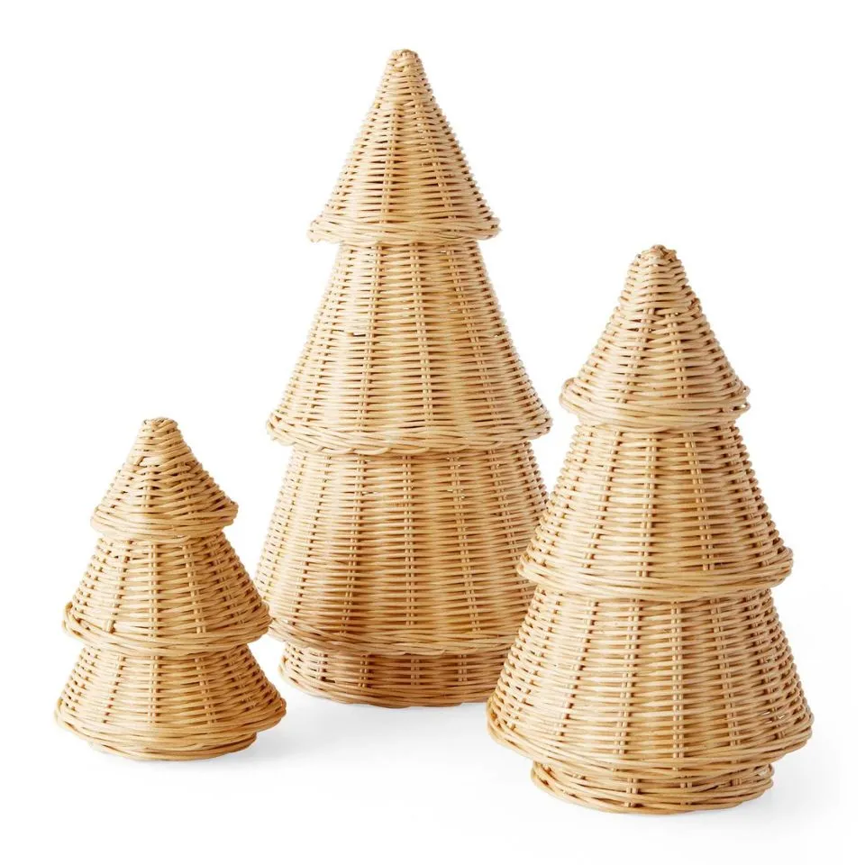 Rattan Christmas Tree Table Decor Short Lead Time