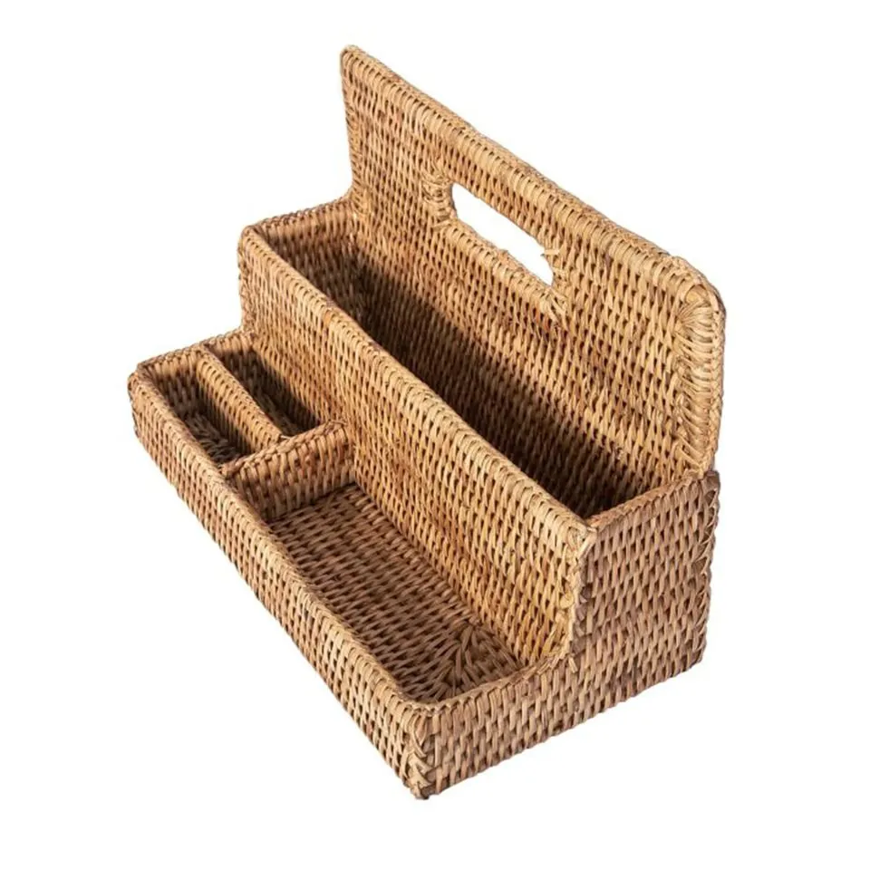 Rattan Desk Organizer Low Moq