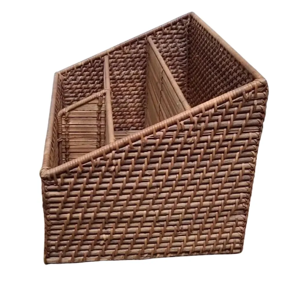 Rattan Desk Organizer Custom