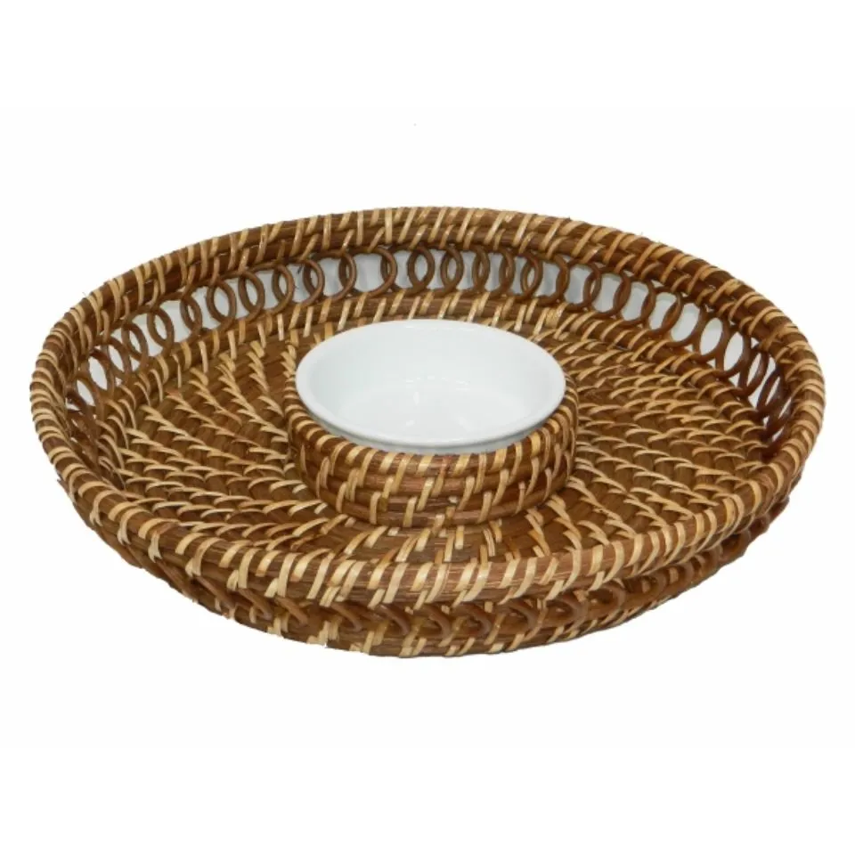 Rattan Dip And Chip Tray Short Lead Time