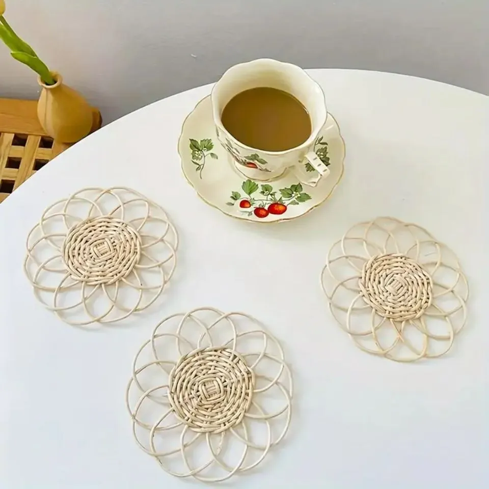 Rattan Flower Coasters OEM