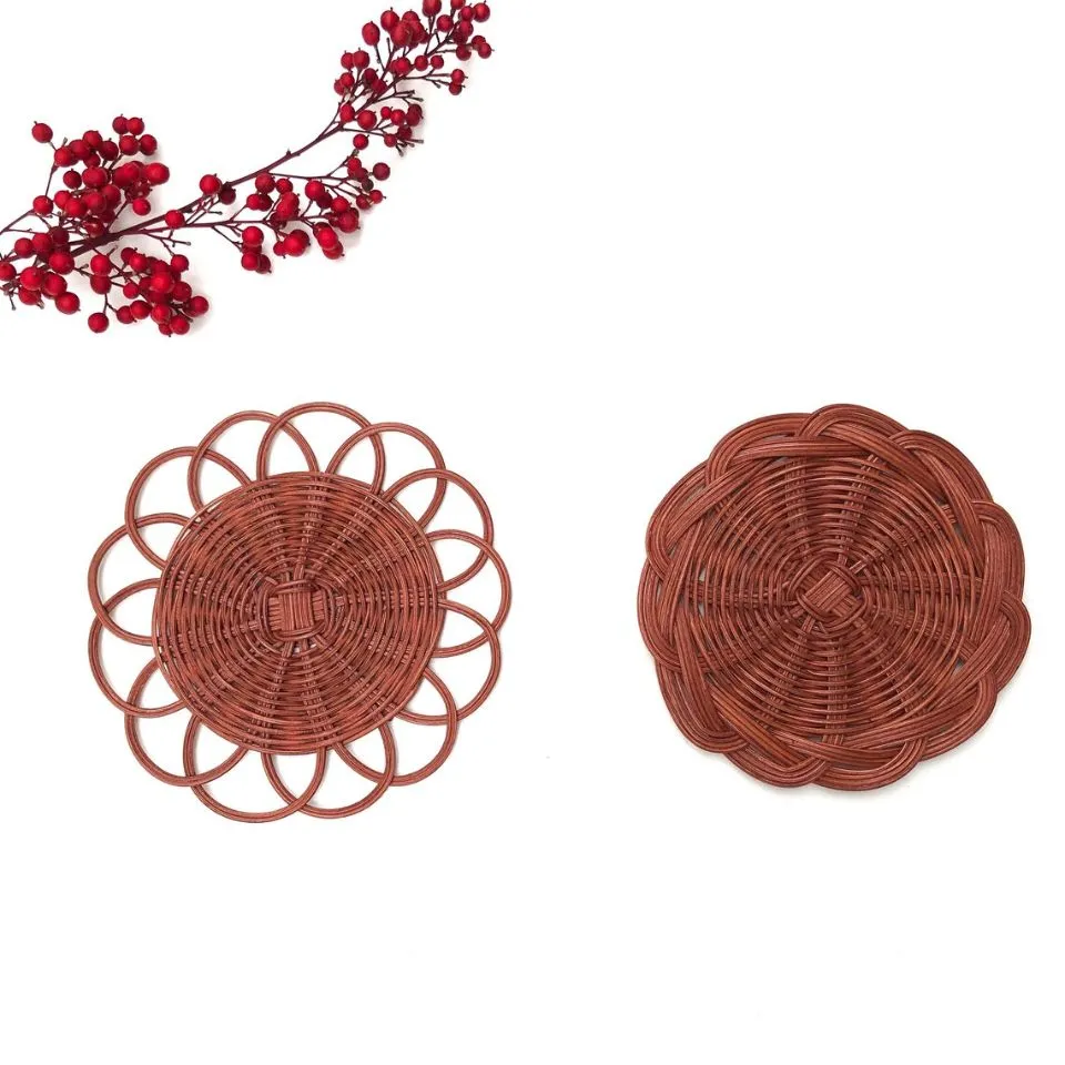 Rattan Flower Coasters Custom