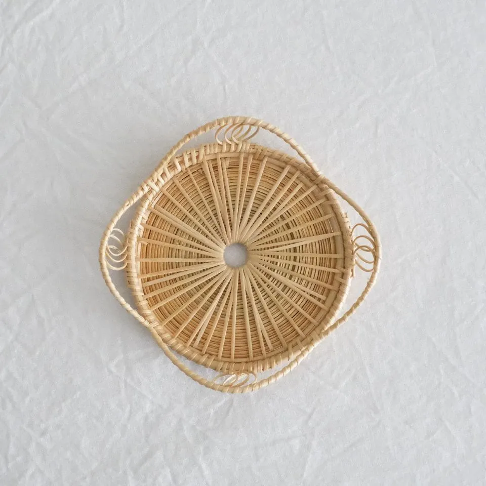 Rattan Flower Coasters Private Label