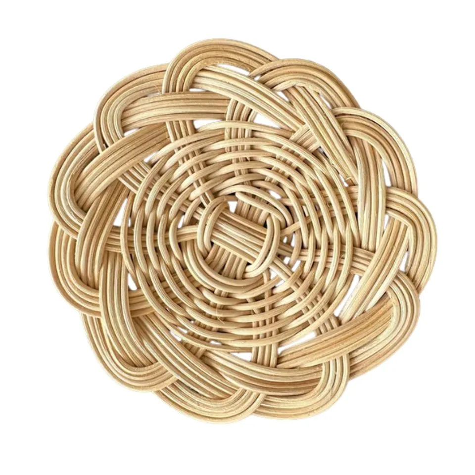 Rattan Flower Coasters Handicraft