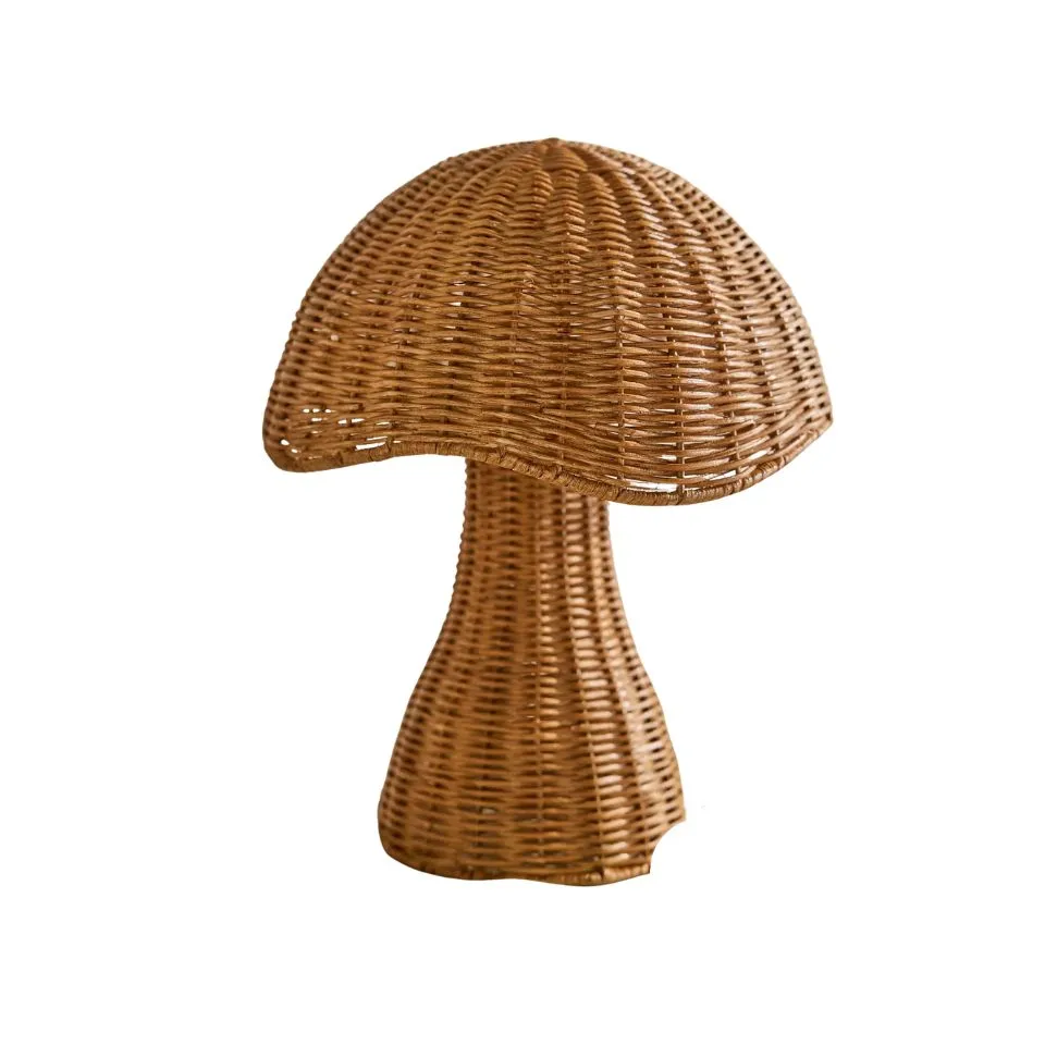 Rattan Mushroom Table Decor Handicraft