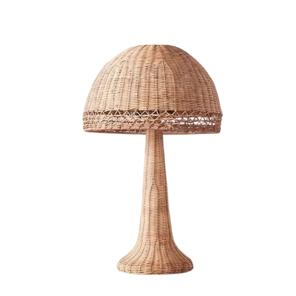Rattan Mushroom Table Decor Hight Quality