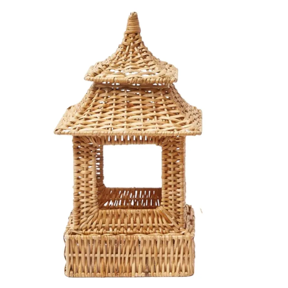 Rattan Pagoda Table Decor Handicraft