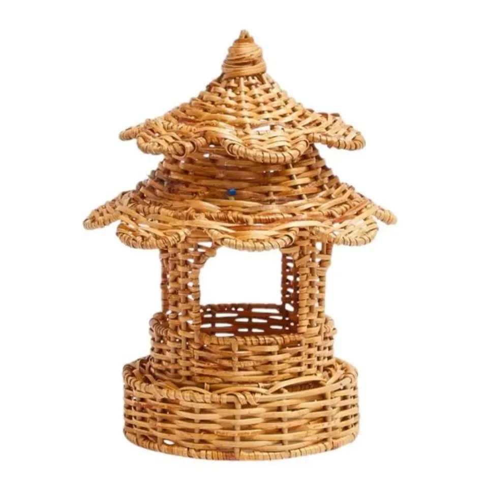 Rattan Pagoda Table Decor Short Lead Time