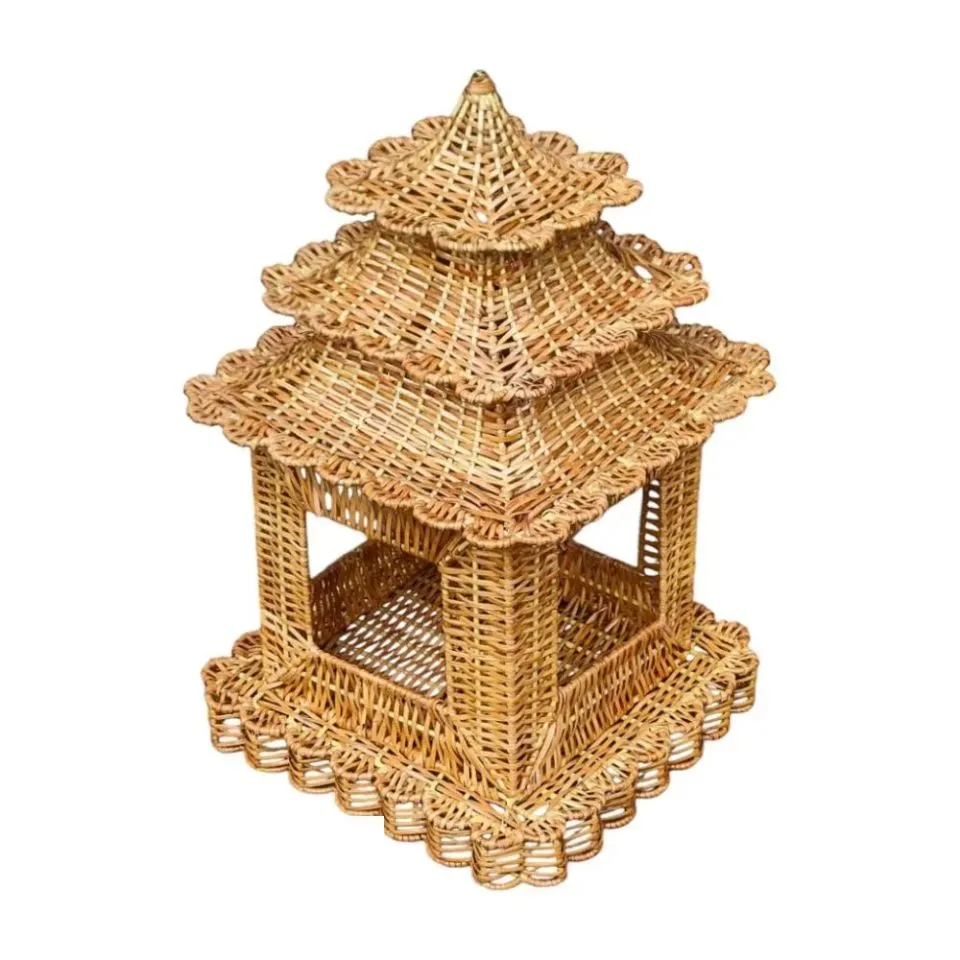 Rattan Pagoda Table Decor Manufacturer