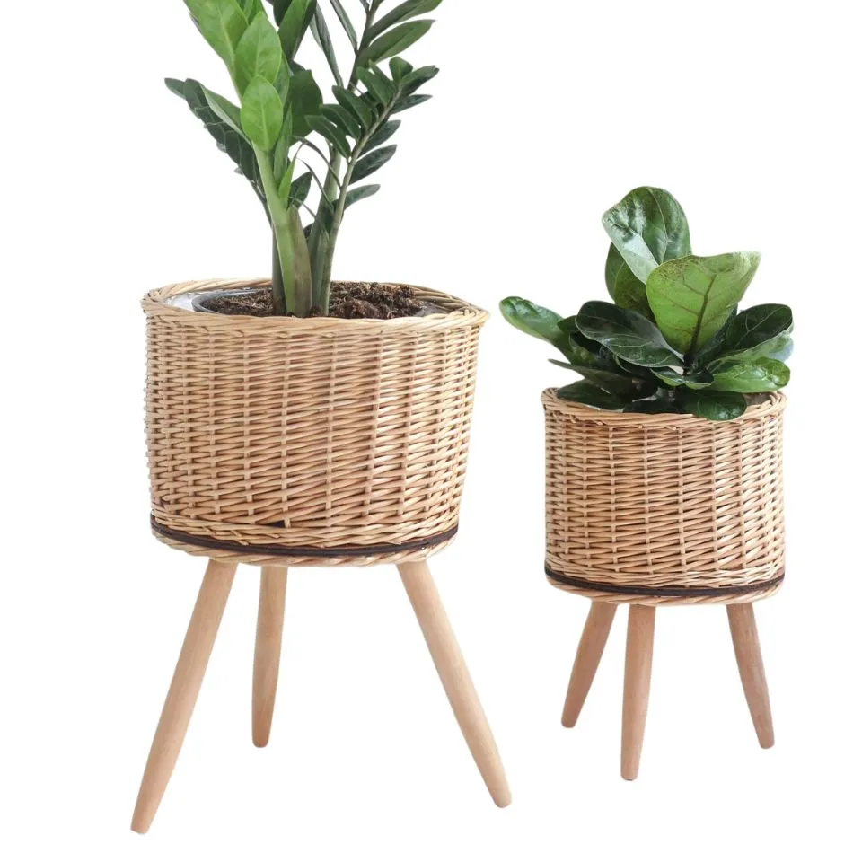 Rattan Plant Stand Private Label
