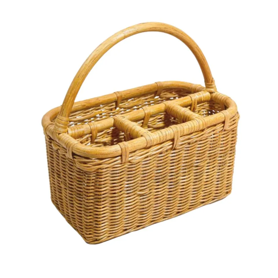 Rattan Rectangular Flatware Caddy Wholesaler