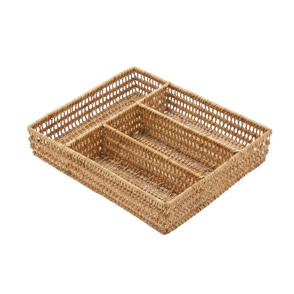 Rattan Rectangular Flatware Caddy Vietnam