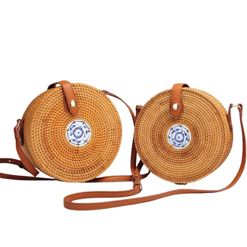 Handmade Rattan Round Bag Handicraft