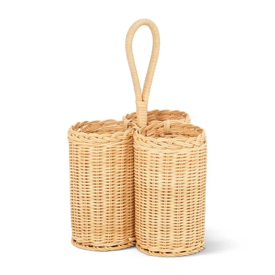 Rattan Round Flatware Caddy OEM