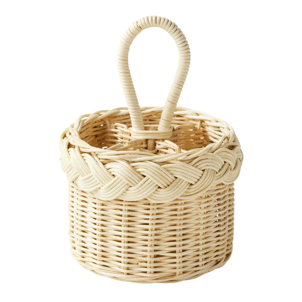 Rattan Round Flatware Caddy Custom