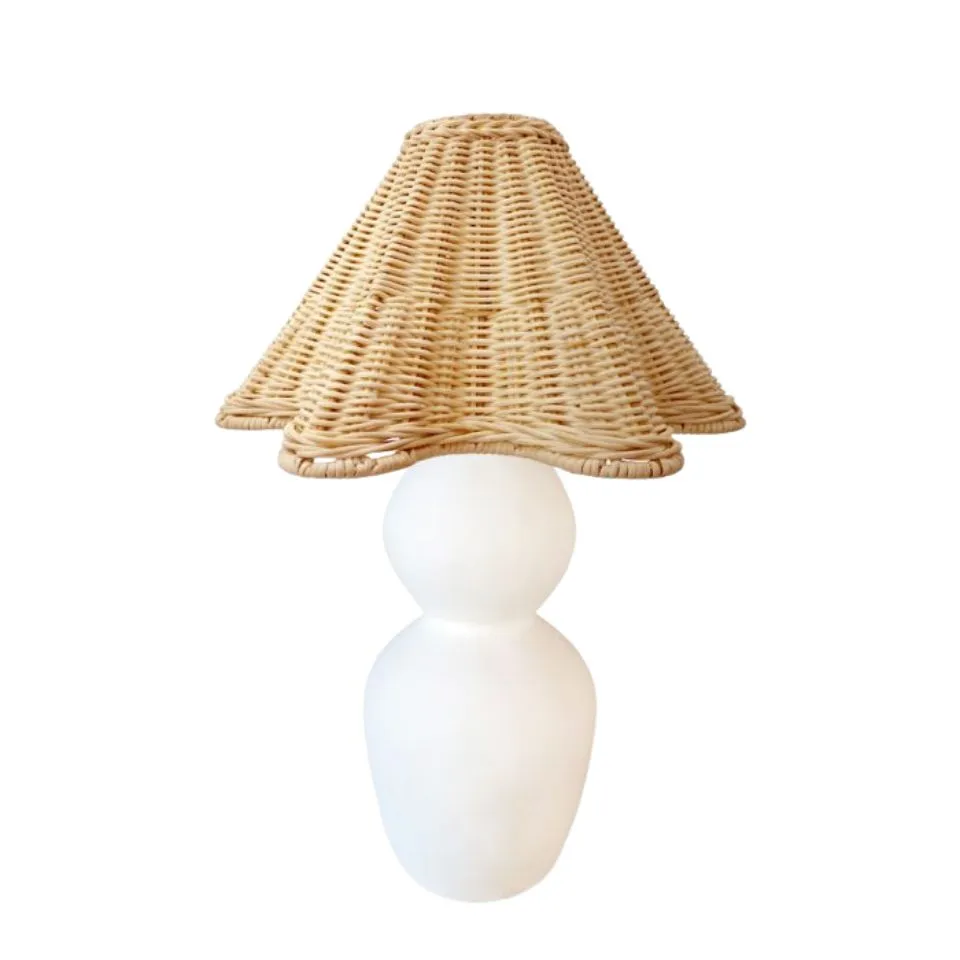 Rattan Shade Table Lamp Private Label