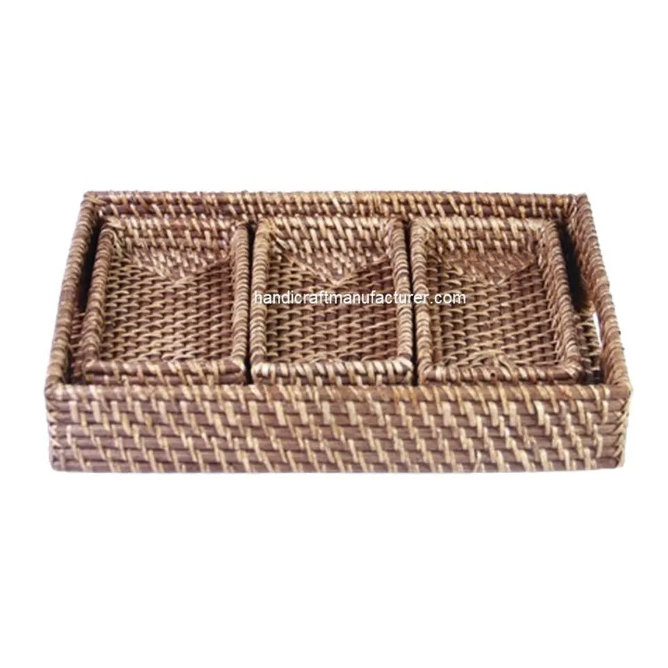 Rattan Small Storage Tray Custom