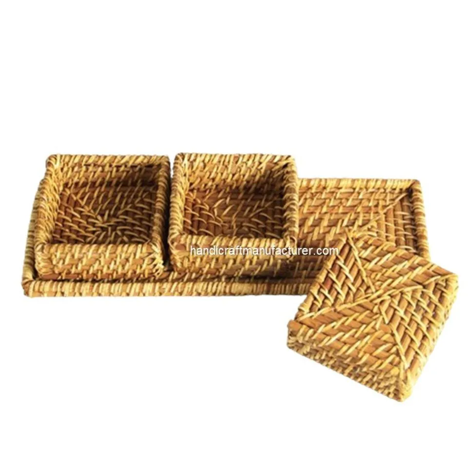 Rattan Small Storage Tray Hight Quality