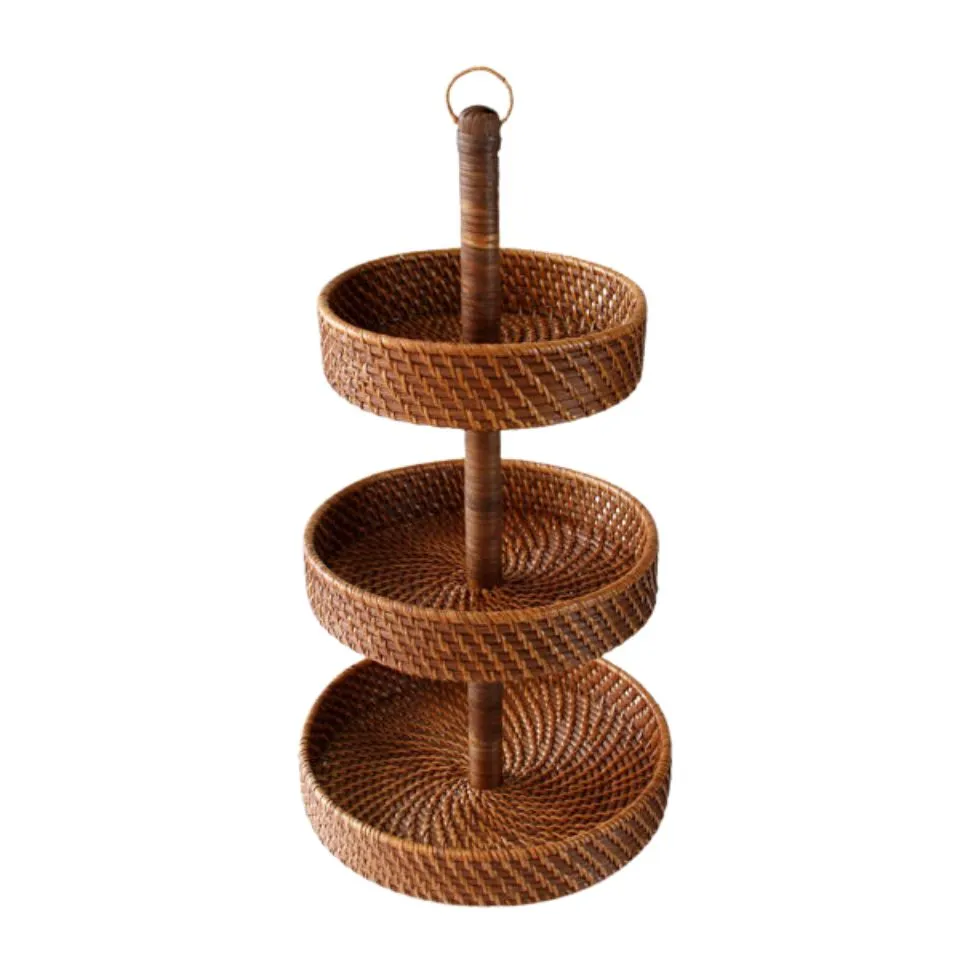 Rattan Tiered Tray Short Lead Time