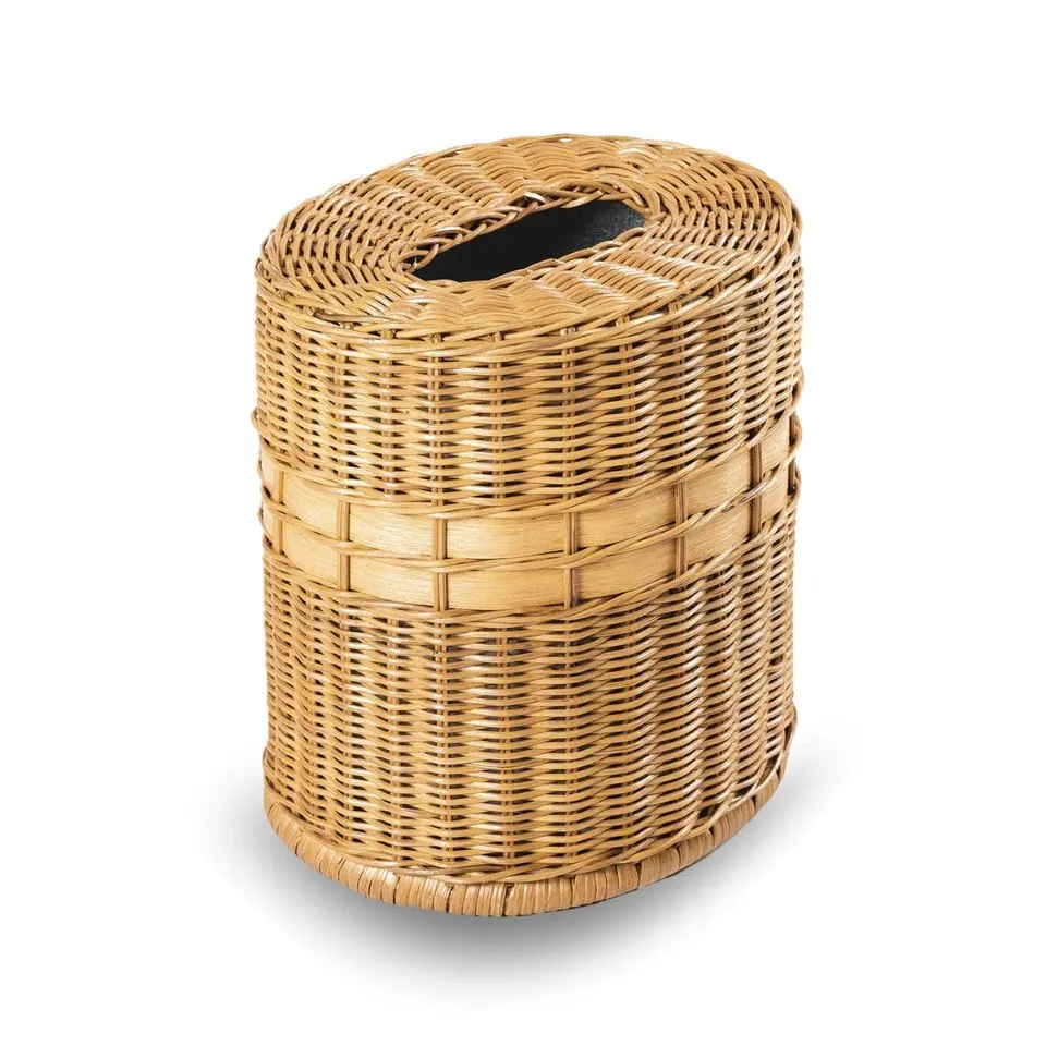 Rattan Trash Basket With Lid OEM