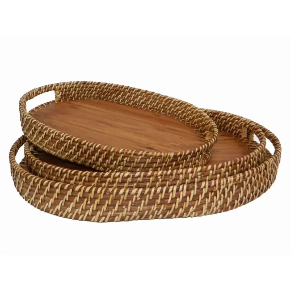 Rattan Tray With Bamboo Bottom Manufacturer