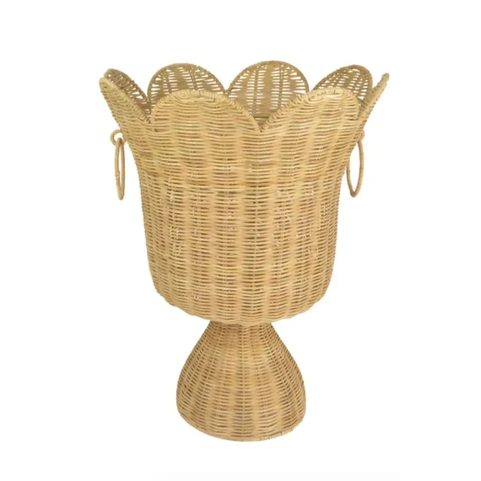 Rattan Urn Vase Table Decor Custom