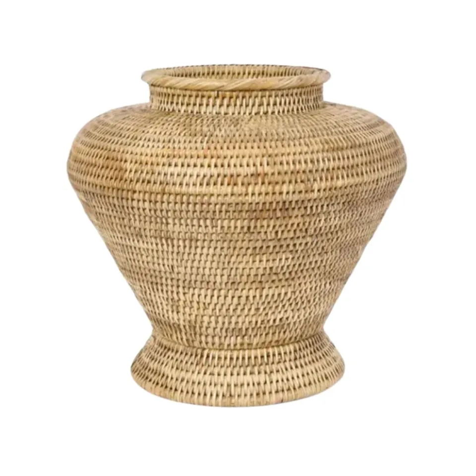 Rattan Urn Vase Table Decor Manufacturer