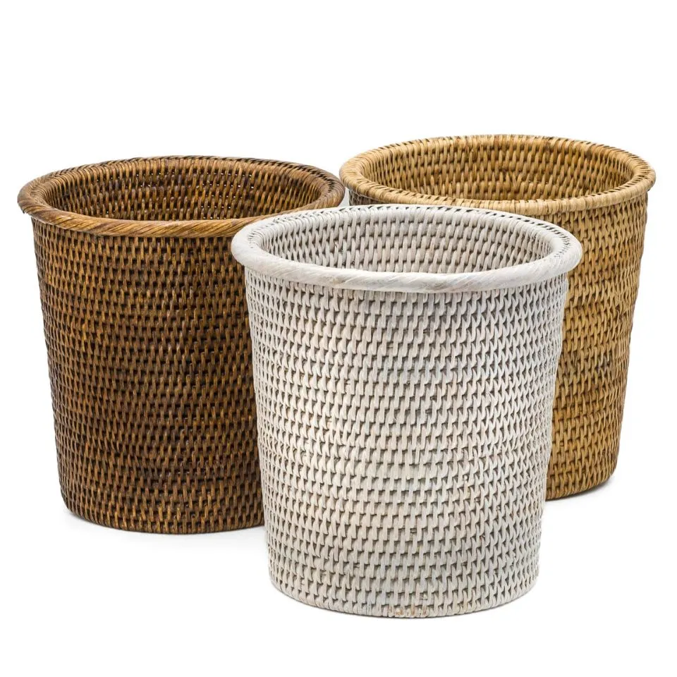 Rattan Waste Paper Basket Handicraft