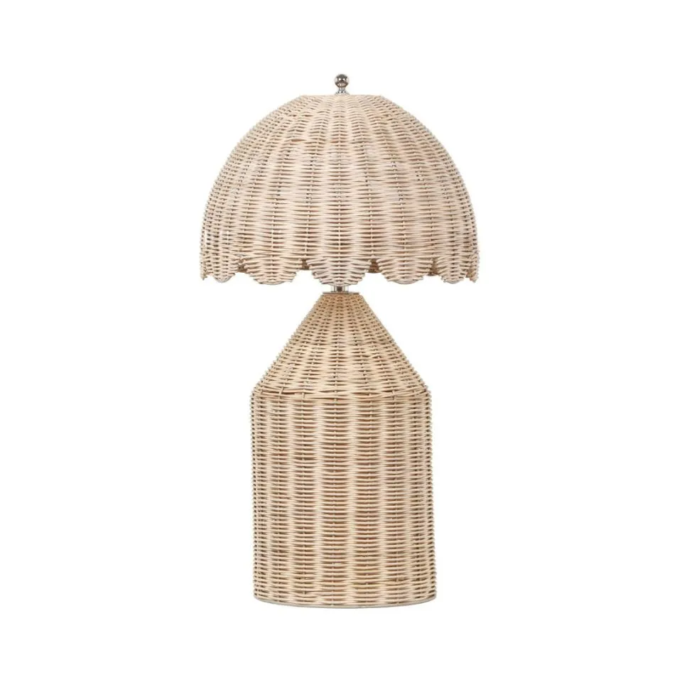 Rattan Woven Table Lamps Private Label