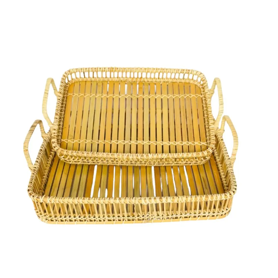 Rectangle Bamboo Tray Handicraft
