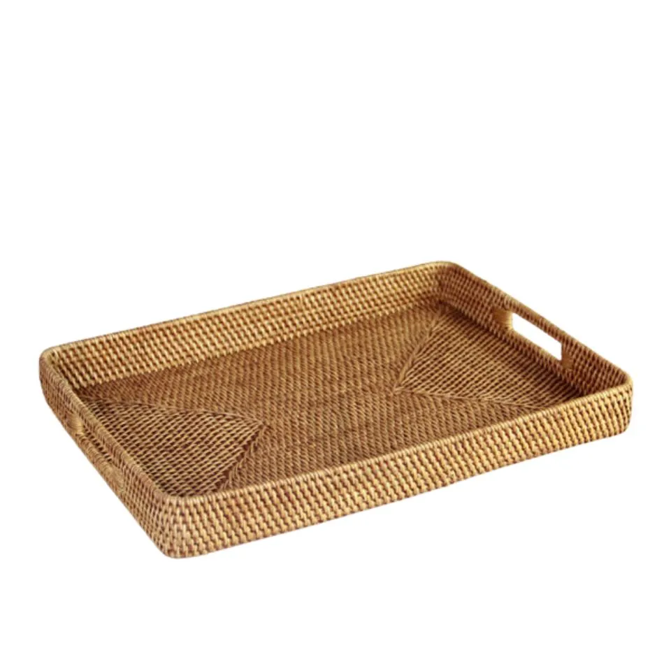Rectangle Rattan Serving Tray Short Lead Time