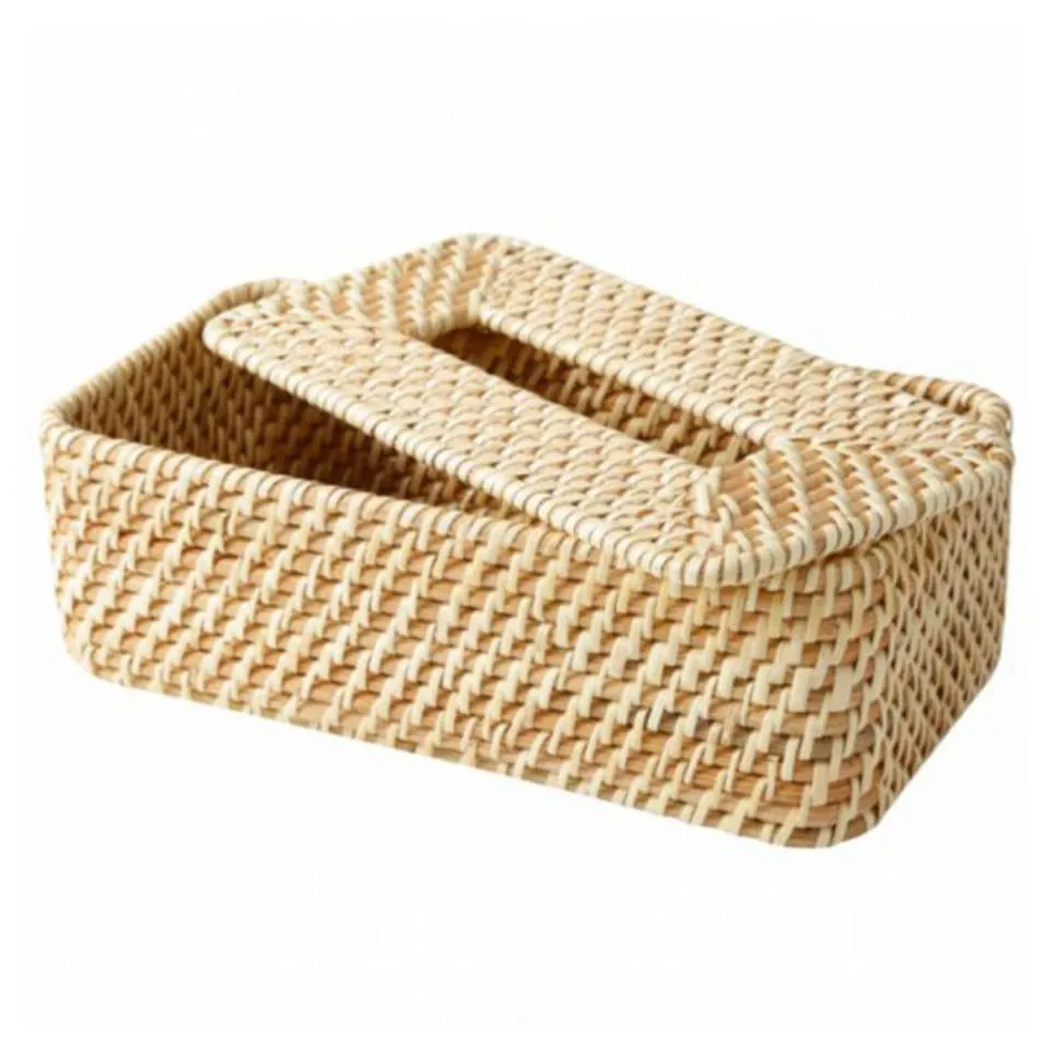 Rectangle Rattan Tissue Napkin Box Short Lead Time