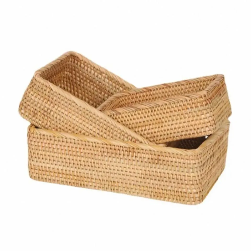 Rectangular Rattan Bread Basket Short Lead Time