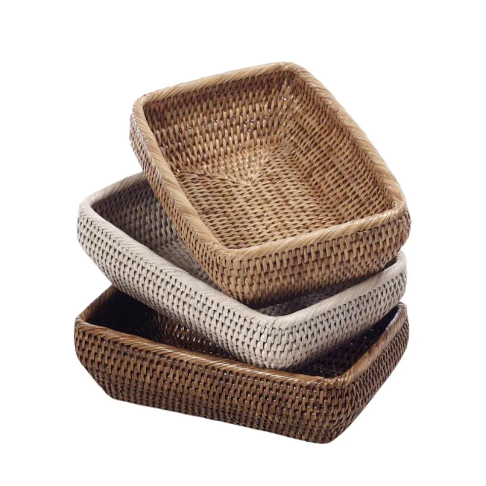 Rectangular Rattan Bread Basket Manufacturer