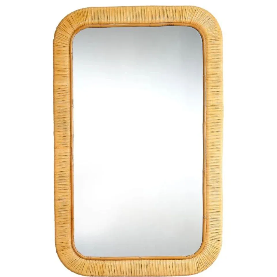 Rectangular Rattan Mirror Low Moq