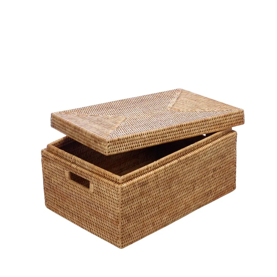 Rectangular Rattan Storage Boxes Short Lead Time
