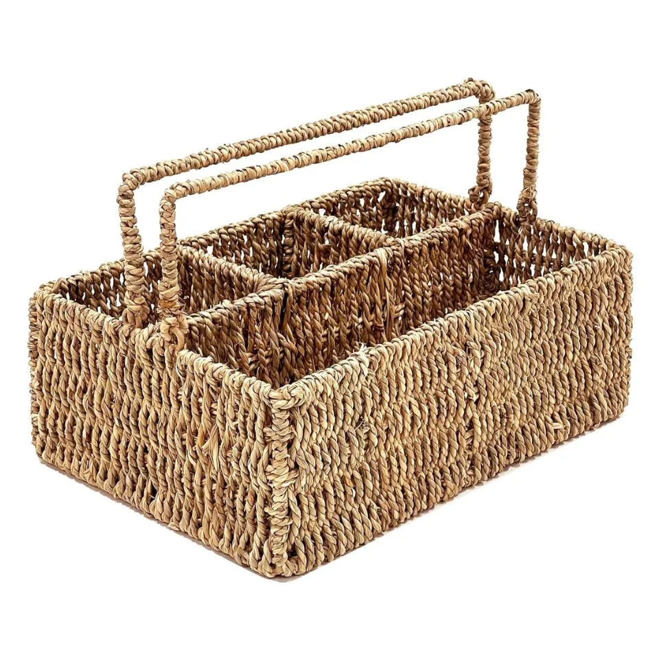 Rectangular Seagrass Flatware Caddy Low Moq