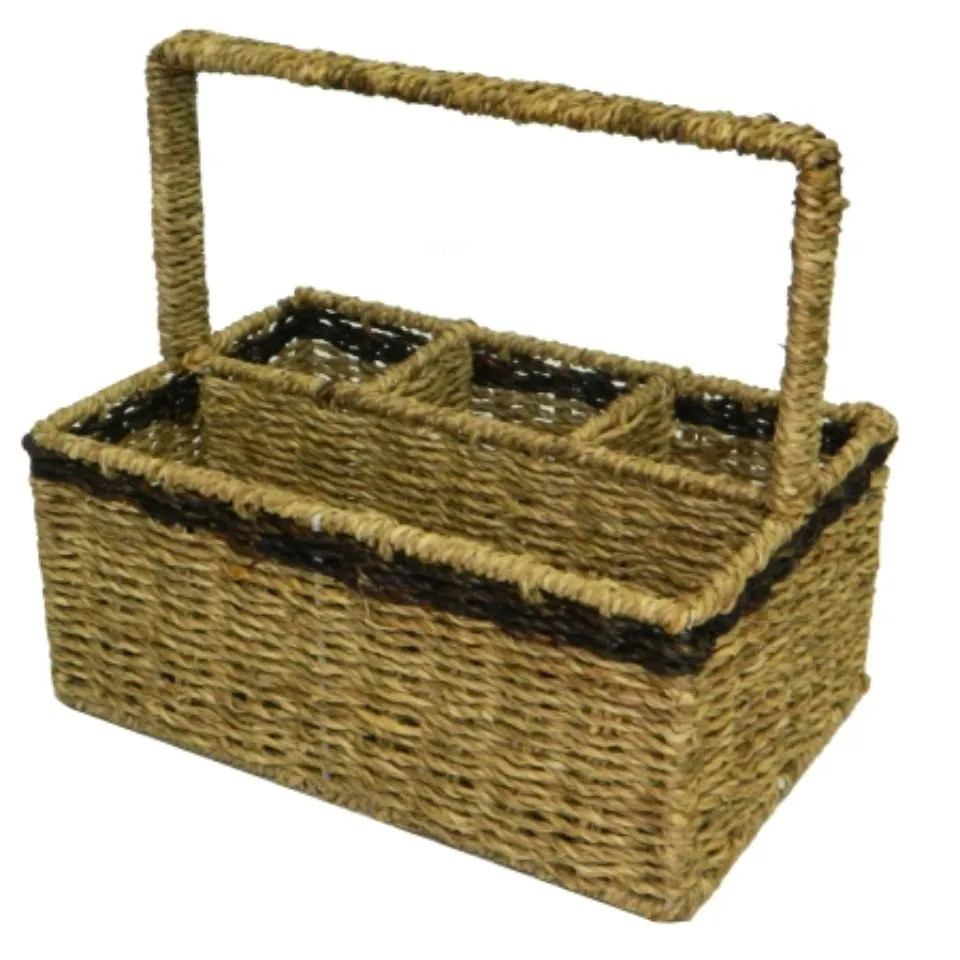 Rectangular Seagrass Flatware Caddy Short Lead Time