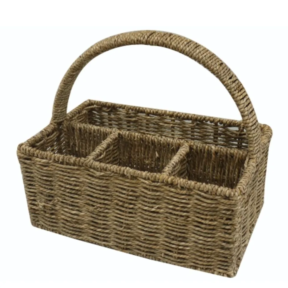 Rectangular Seagrass Flatware Caddy Manufacturer
