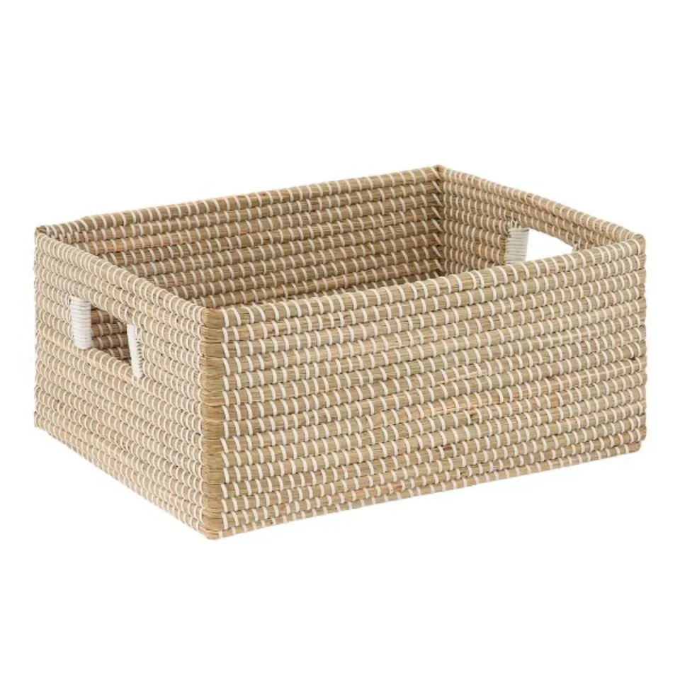 Rectangular Seagrass Storage Basket Manufacturer