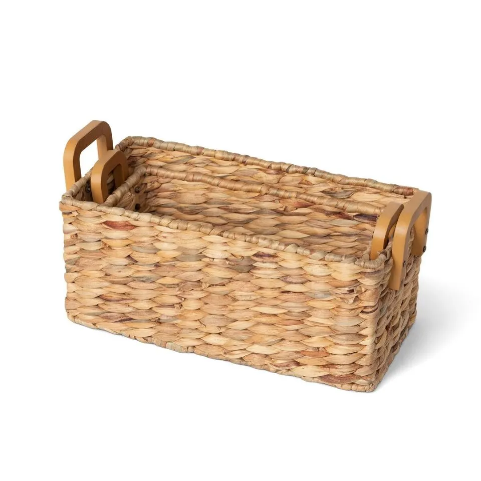 Rectangular Water Hyacinth Storage Basket Vietnam