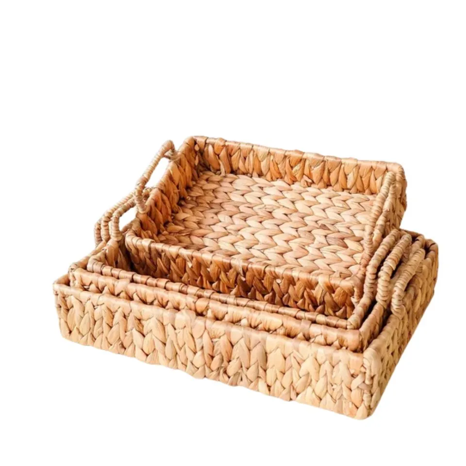 Rectangular Water Hyacinth Tray Short Lead Time
