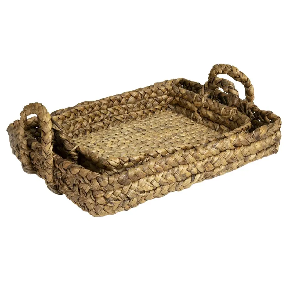 Rectangular Water Hyacinth Tray Private Label