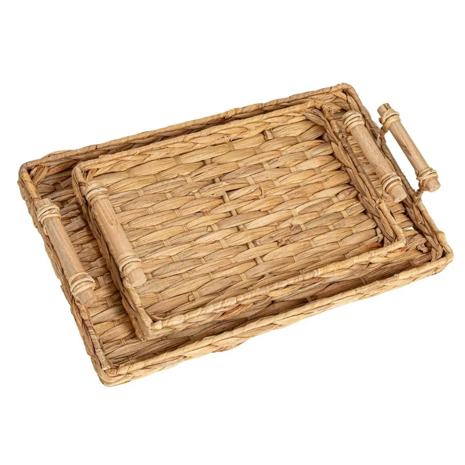 Rectangular Water Hyacinth Tray Handicraft
