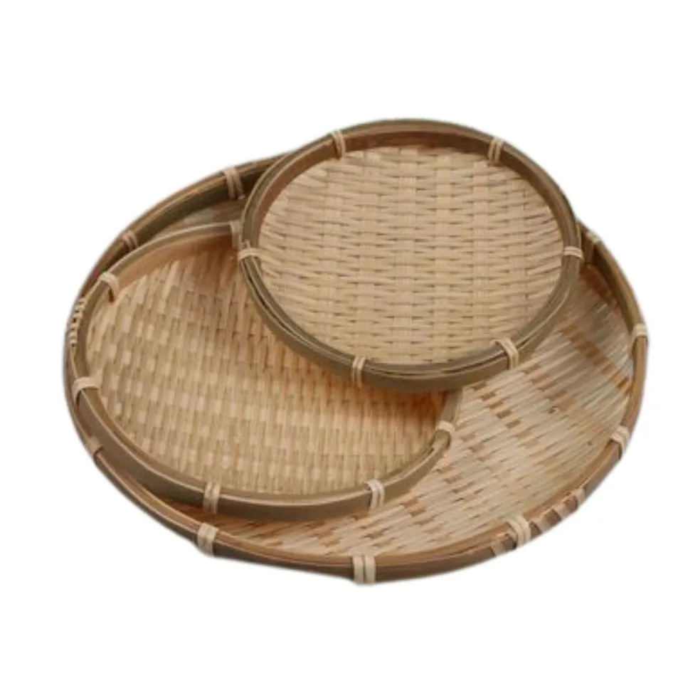 Round Bamboo Serving Tray Low Moq