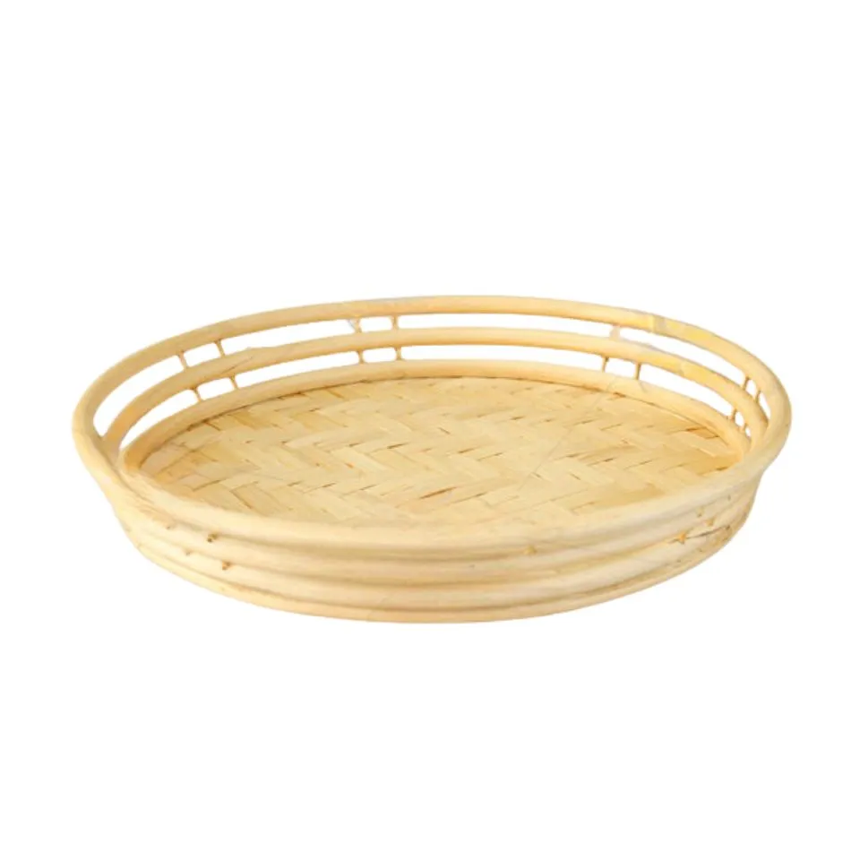Round Bamboo Serving Tray Hight Quality