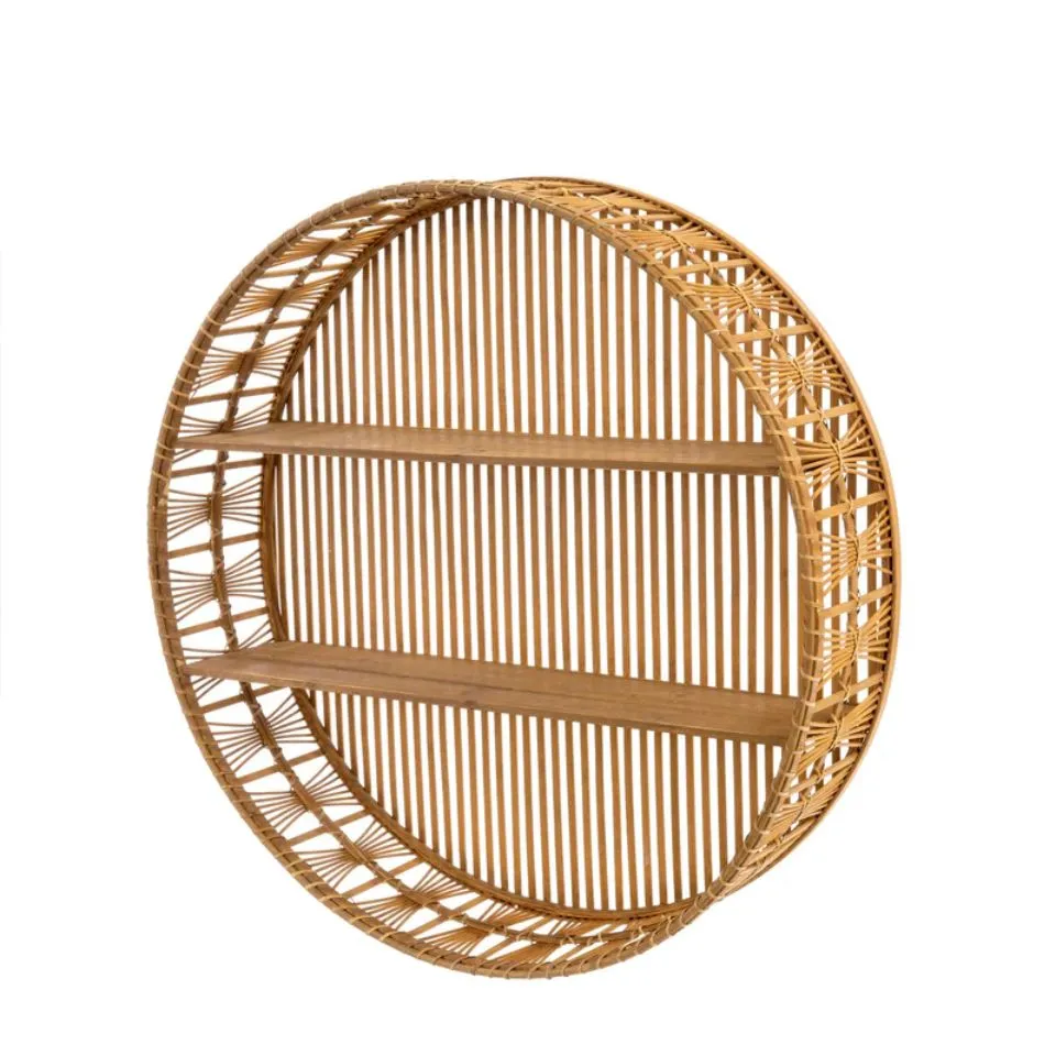 Round Bamboo Wall Shelf Custom