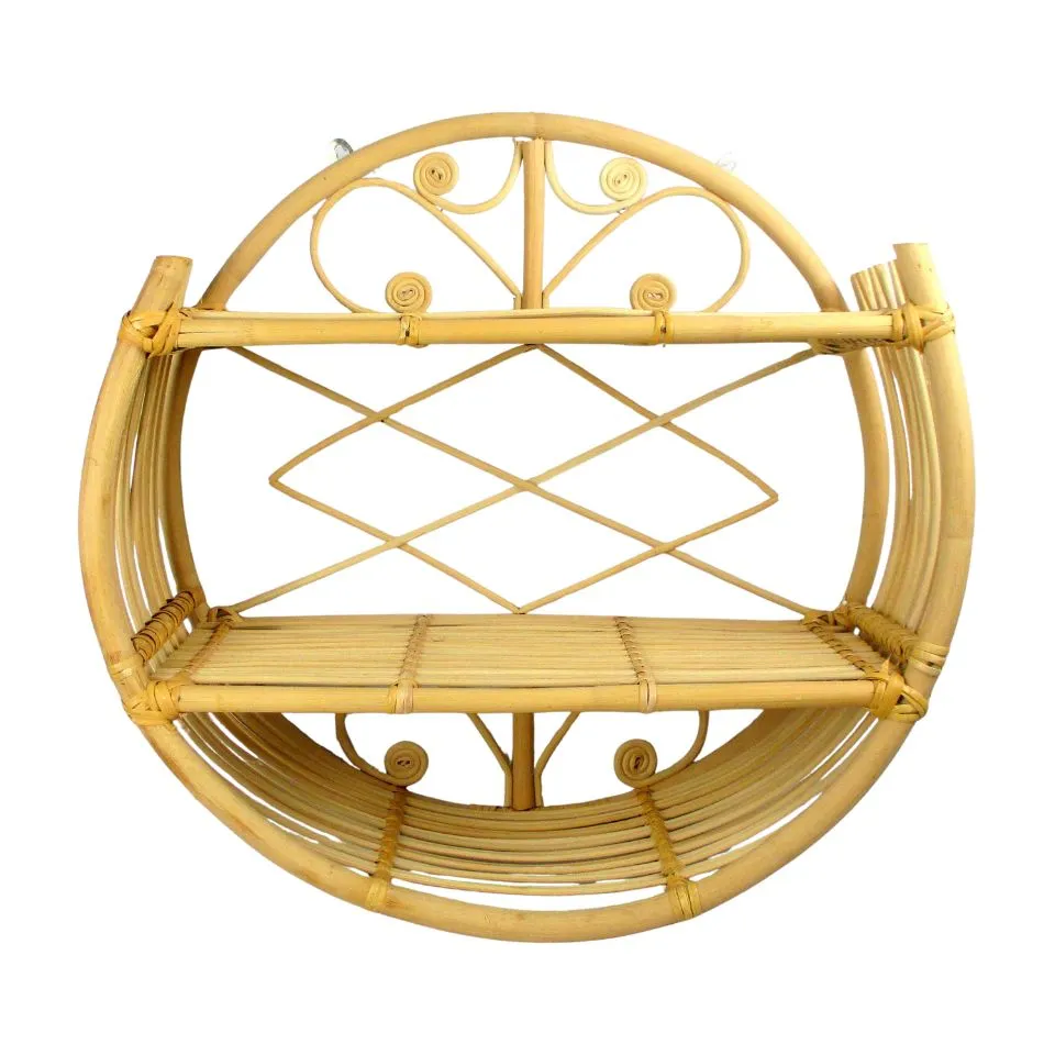 Round Bamboo Wall Shelf Low Moq