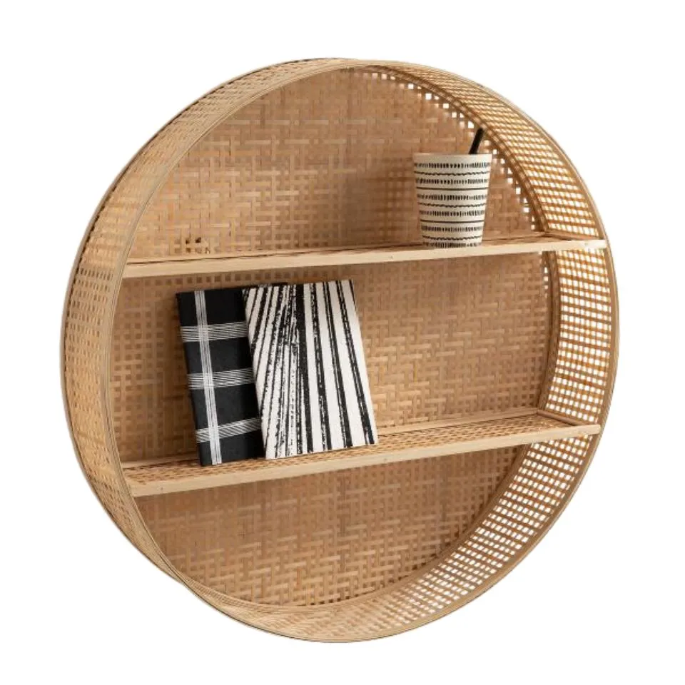 Round Bamboo Wall Shelf Manufacturer